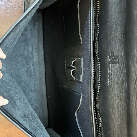 Jack Georges Classic Black Leather Briefcase - Picture 15 of 16
